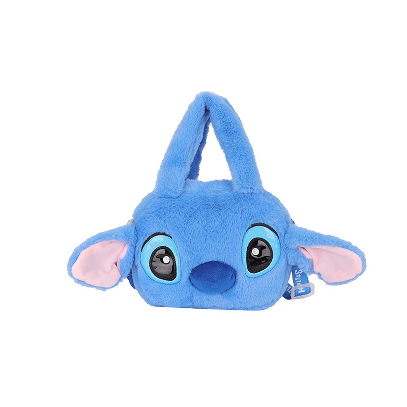 DISNEY Túi Đeo Vai Hình Gấu Pooh / Stitch Nhồi Bông Dễ Thương Cho Bạn Gái