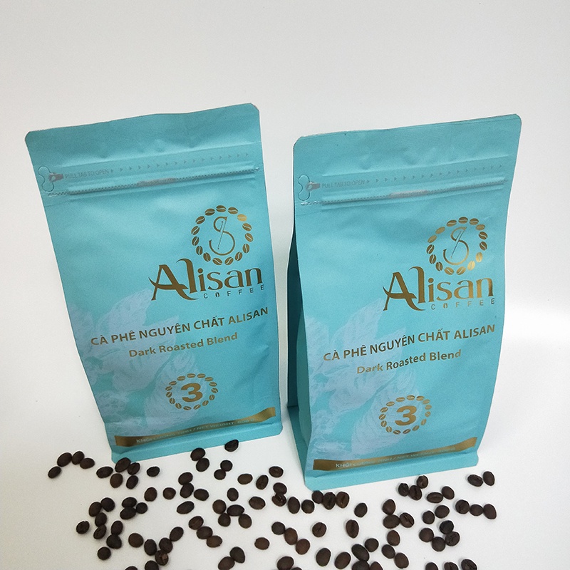 Cà phê Alisan số 3, Robusta/Arabica/Culi   rang mộc, rang xay nguyên chất