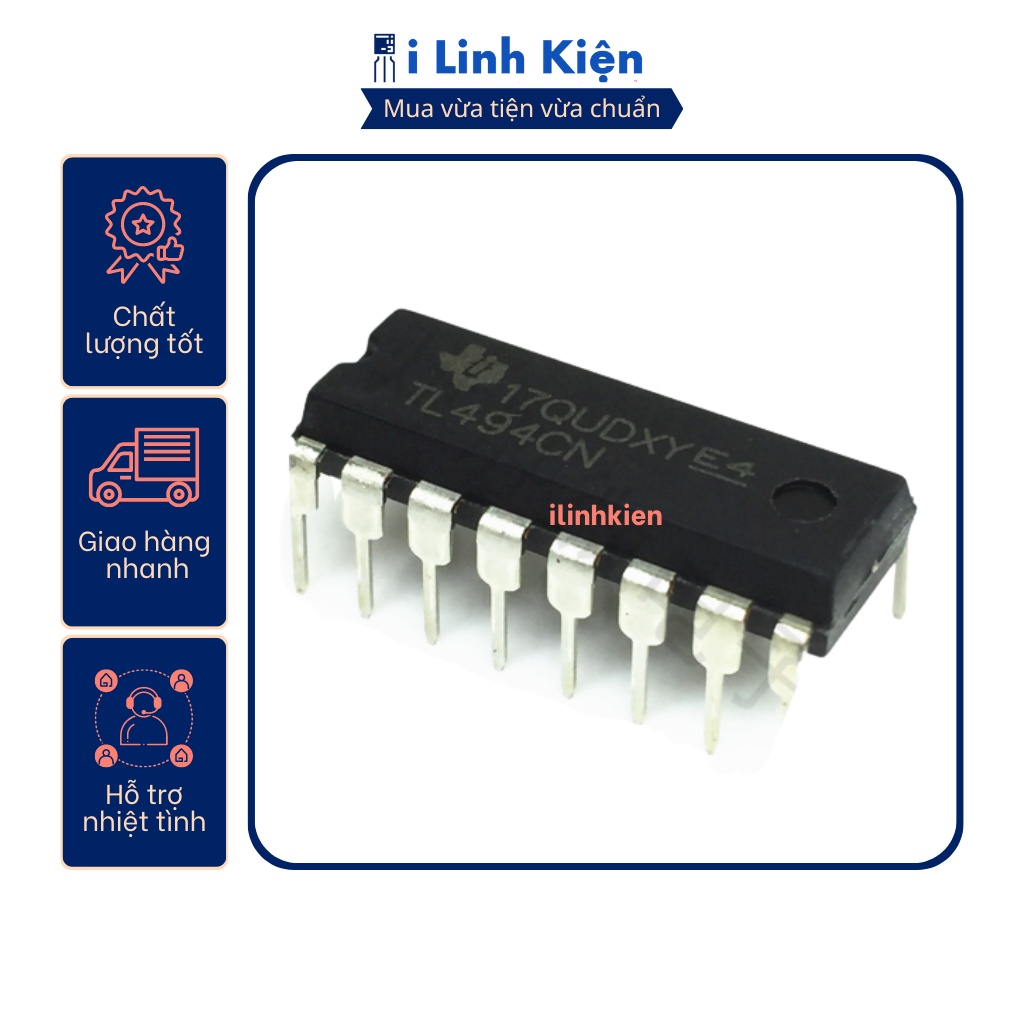 Ic chức năng TL494 TL494CN DIP-16 chính hãng TI chất lượng