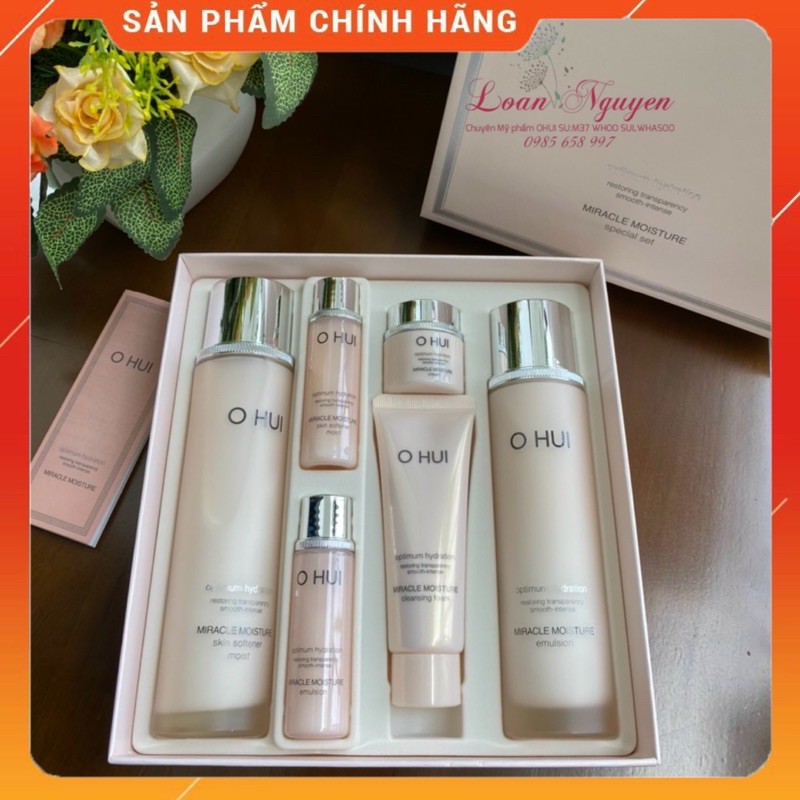 [MỚI] Ohui dưỡng da trắng hồng, dưỡng ẩm, căng bóng rạng ngời set 6 sản phẩm (hàng nội địa) -