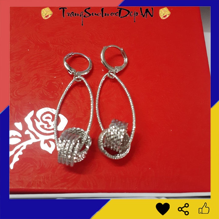 Bông tai nữ toàn ten vòng ximen nhí lồng nhau Phong cách Hàn Quốc dễ thương đem lại vẻ đẹp quyến rũ cho người đeo