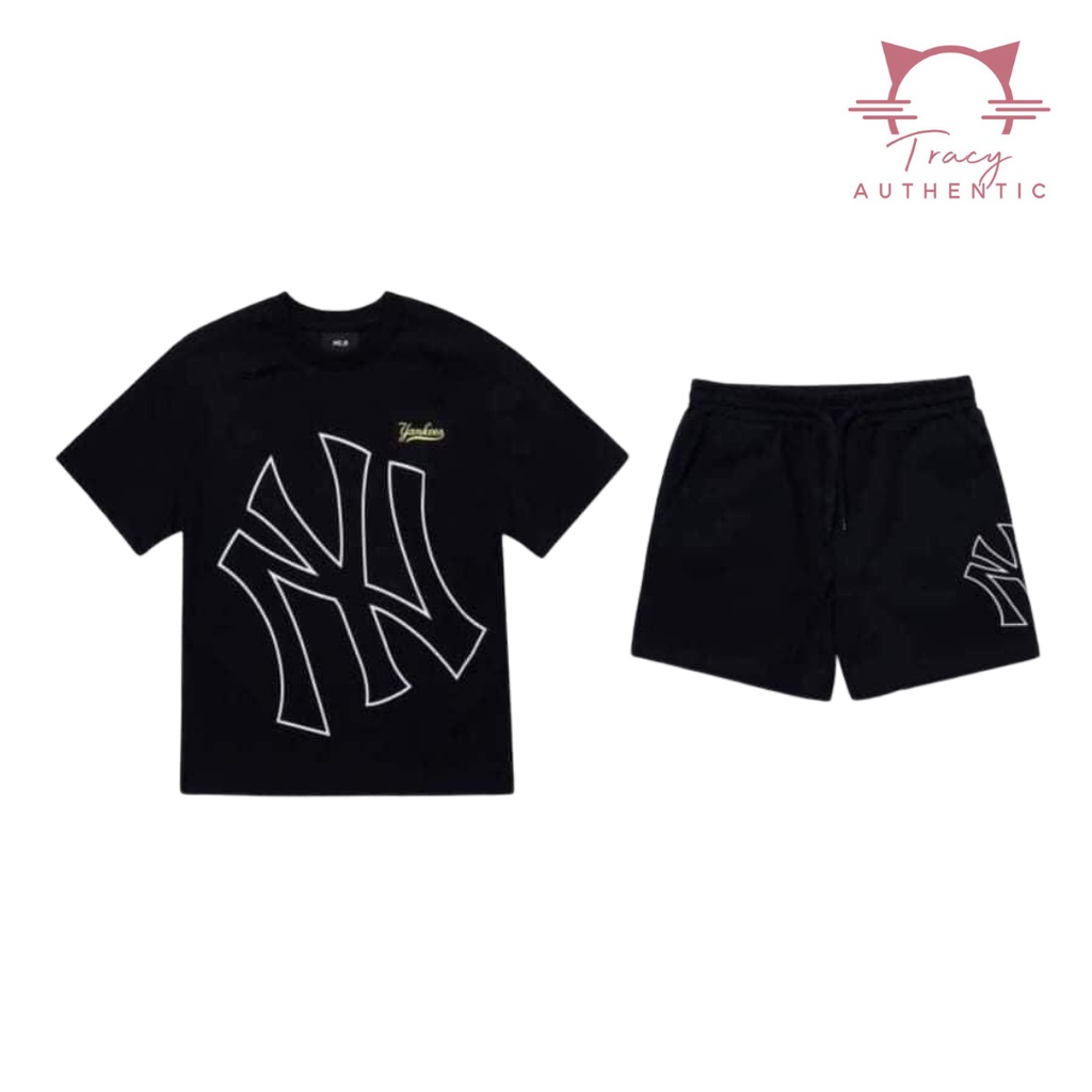 (CHÍNH HÃNG ) Set kid MLB áo quần mega mono chất liệu thun cotton thoải mái, thoáng mát