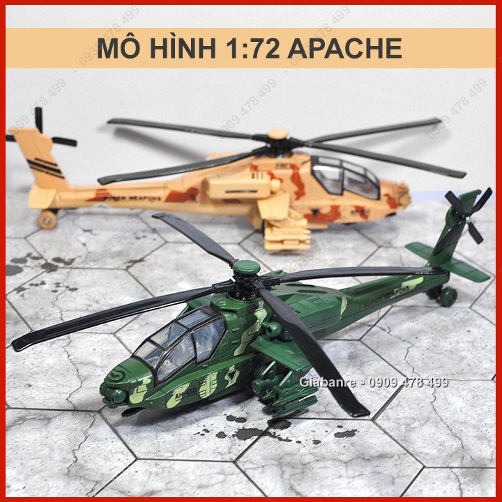 MÔ HÌNH MÁY BAY 1:48 - TRỰC THĂNG KIỂU APACHE - 22CM -  7785