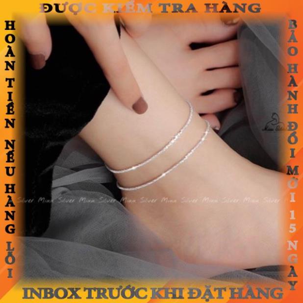 Lắc chân bạc nữ Miuu Silver, vòng chân lấp lánh Blink Anklet lylongy