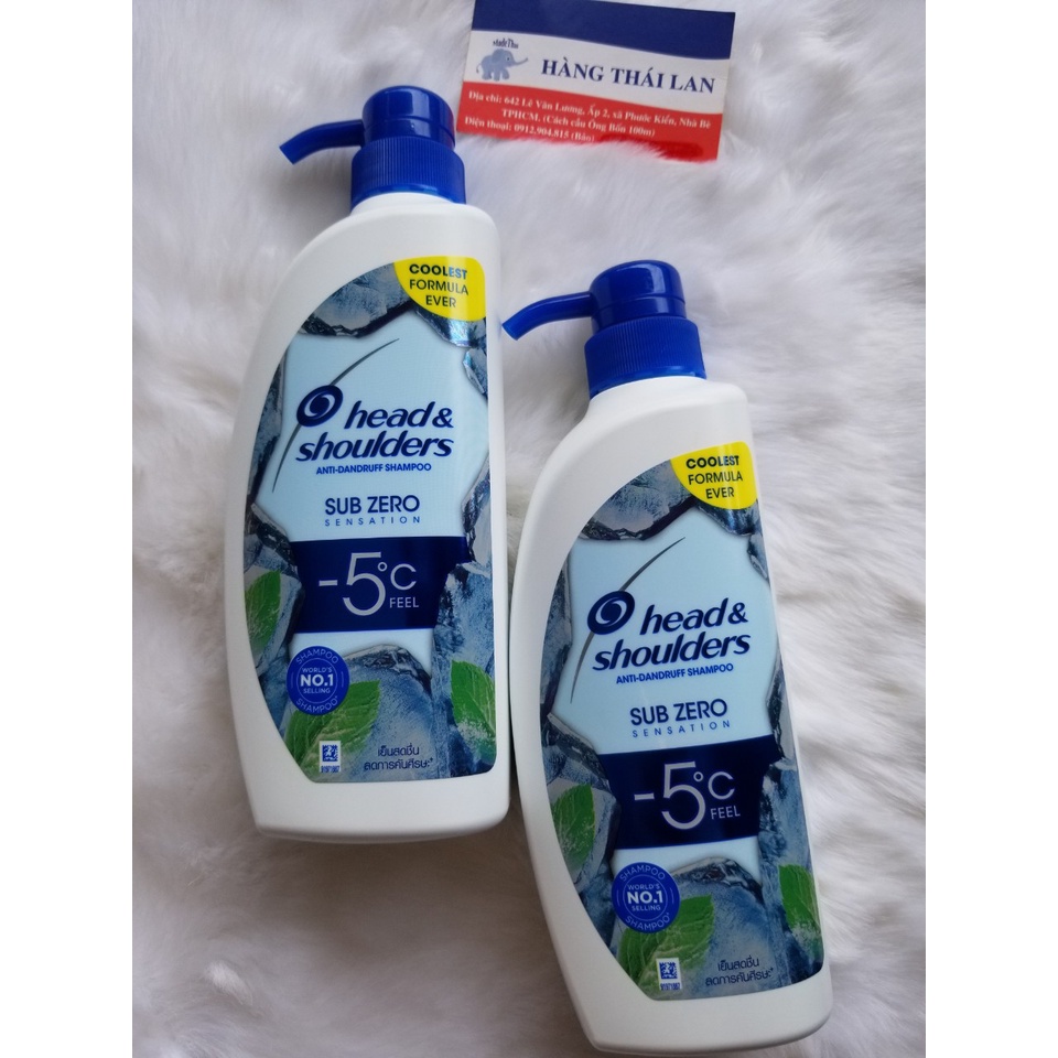 Dầu gội Head &amp; Shoulders Thái Lan 410ml Bạc hà mát lạnh Sub Zero -5oC