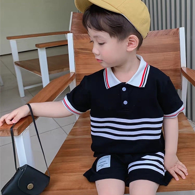 Bộ quần áo cho bé trai bộ cotton bé trai  Củ khoai tây shop chất mềm mịn cổ bẻ phong cách Hàn Quốc