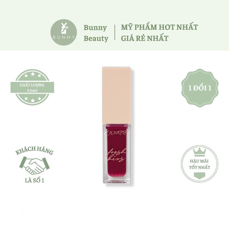 Son kem Colourpop Fresh Kiss Glossy Lip Stain Bunny Beauty hàng đủ bill