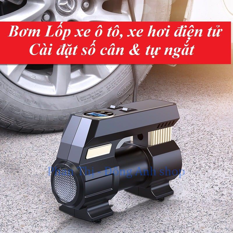 Bơm lốp xe ô tô, xe hơi điện tử thông minh LB-70, chế độ cài đặt cân và tự ngắt - Nâng cấp mới bơm mạnh & bền hơn