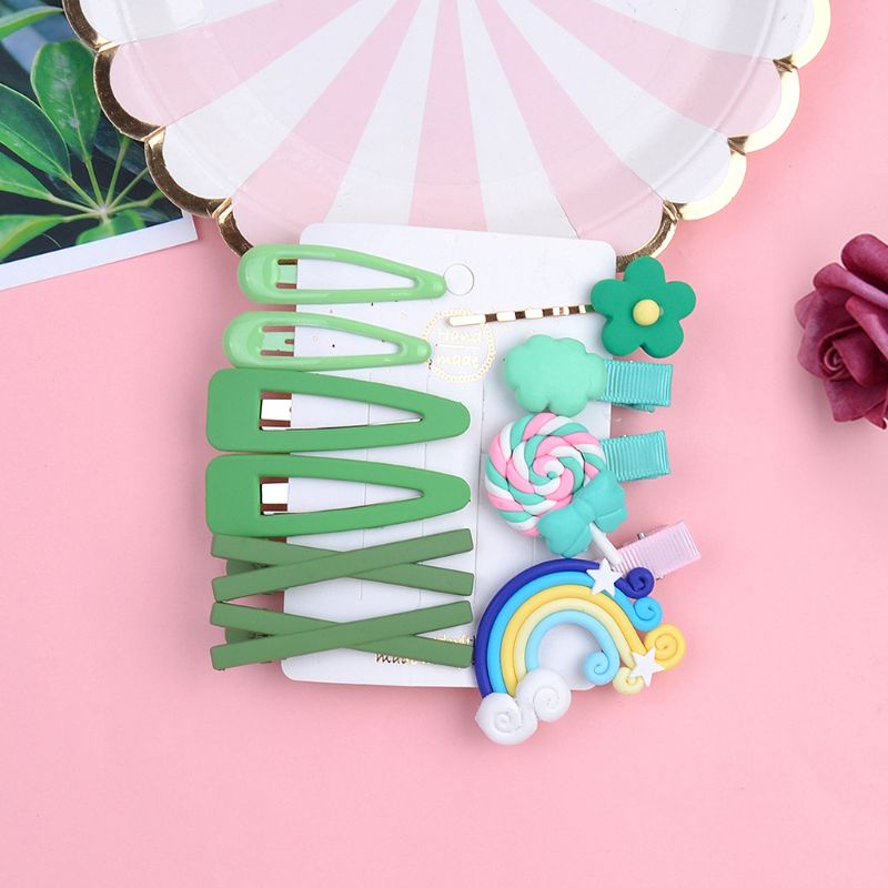 Bộ 10 Kẹp Tóc Màu Đơn Giản Thời Trang Cho Nữ