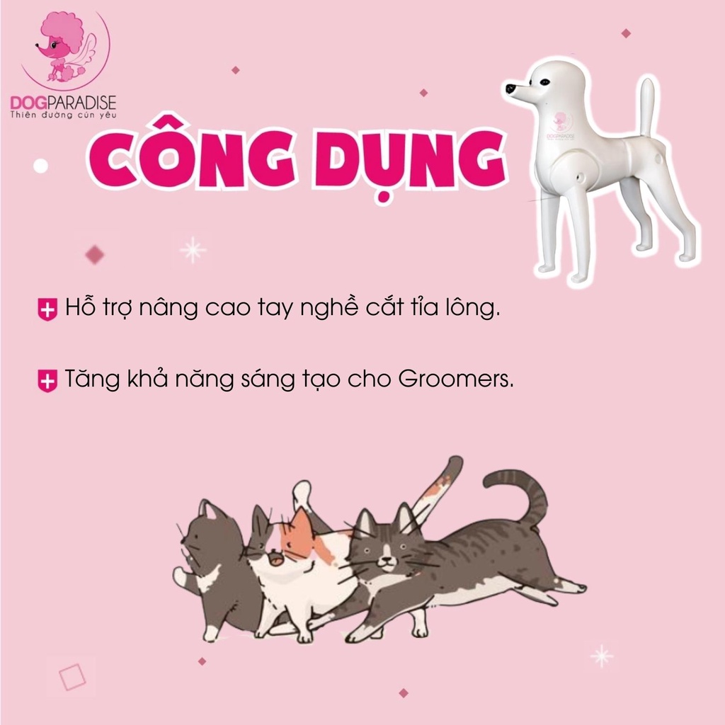 Khung chó giả Poodle Lamb OPAWZ chắc chắn lắp ráp dễ dàng - Dog Paradise
