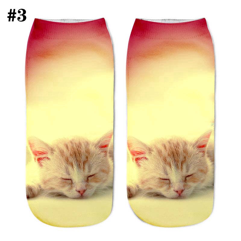 Fashion Funny Girls Women Casual Socks 3D cute Animal Ankle Short