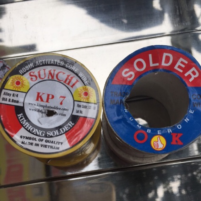 Thiếc hàn quận to solder và sunchi KP7