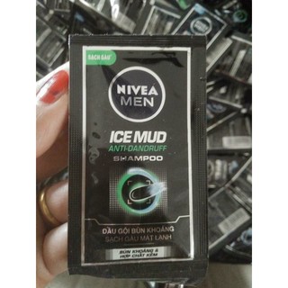 Dây 12 gói dầu gội sạch gàu nam Nivea Men Ice Mud Anti Dandruff 12x5ml (Thái Lan)