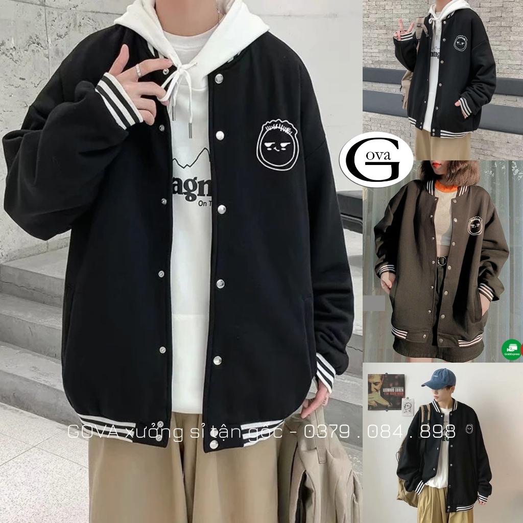 Áo Koác Bomber nỉ TÓC XOĂN form rộng Unisex AKN7 GOVA Mẫu Hot vừa về XƯỞNG SỈ GOVA