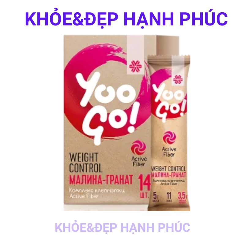 Thực phẩm dành cho chế độ ăn đặc biệt YOO GO WEIGHT CONTROL DRINK MIX RASPBERRY&POMEGRANATE – 14 gói
