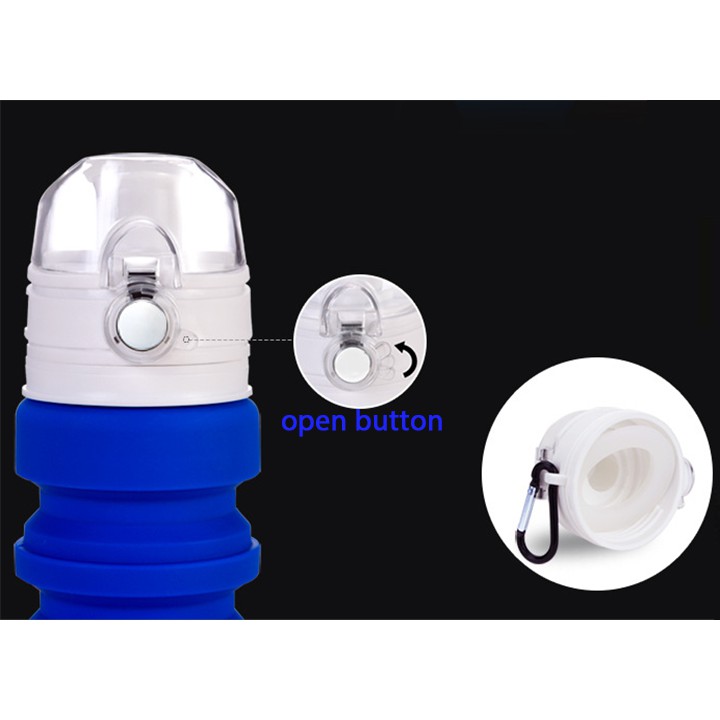 Bình nước đa năng thông minh bình nước cao su thân thiện môi trường tiện dụng phong cách 500ml