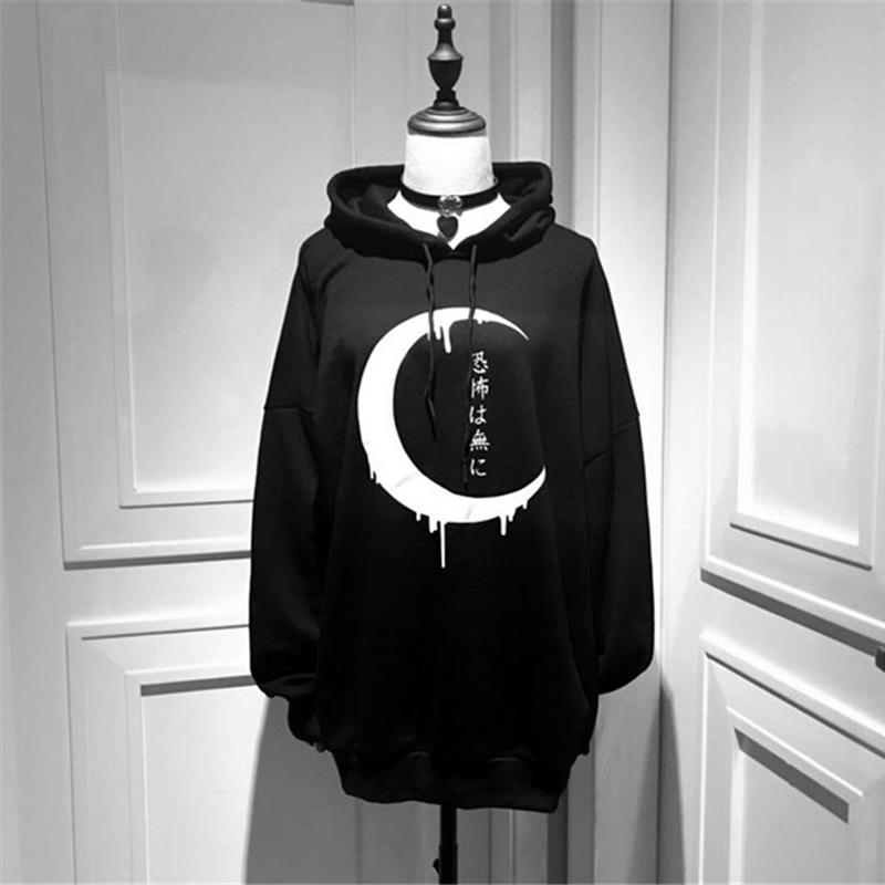 Áo hoodie phong cách Gothic cá tính cho nữ