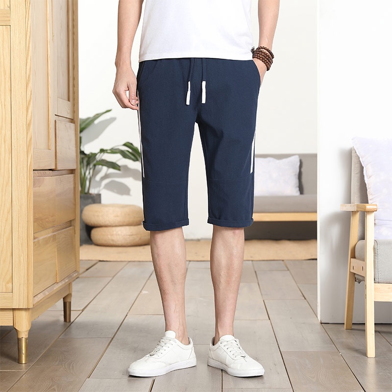 Quần Short 3/4 Dây Rút Thể Thao Cho Nam
