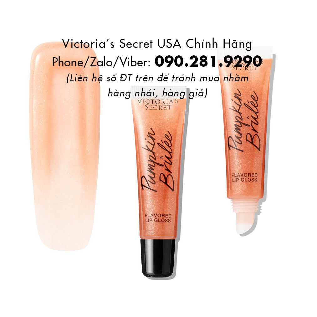 (28) Son bóng cao cấp Pumpkin Brûlée, Lip Gloss, mùi bí ngô quyến rũ - Hàng nhập Victoria's Secret USA
