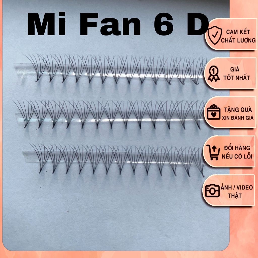 MI Fan 6D sẵn xòe đều nguyên dây dễ nối