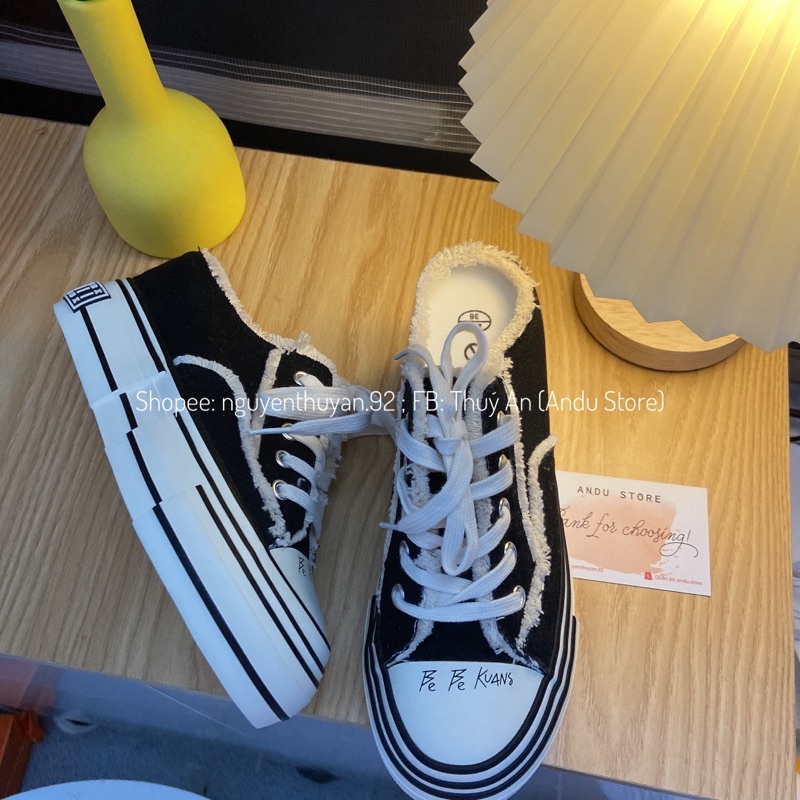 Giày sục thể thao độn đế 7cm⚡️ANDU STORE⚡️