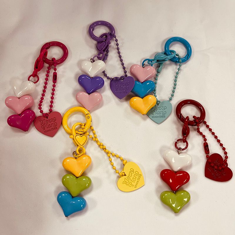 Móc Khóa Hình Trái Tim Phong Cách Hàn Quốc Dành Cho Nam Nữ