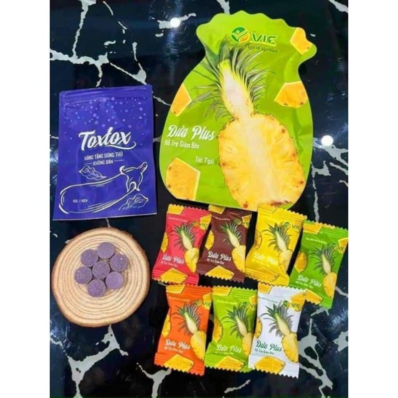Kẹo dứa giảm cân túi 7 viên mẫu mới nhất