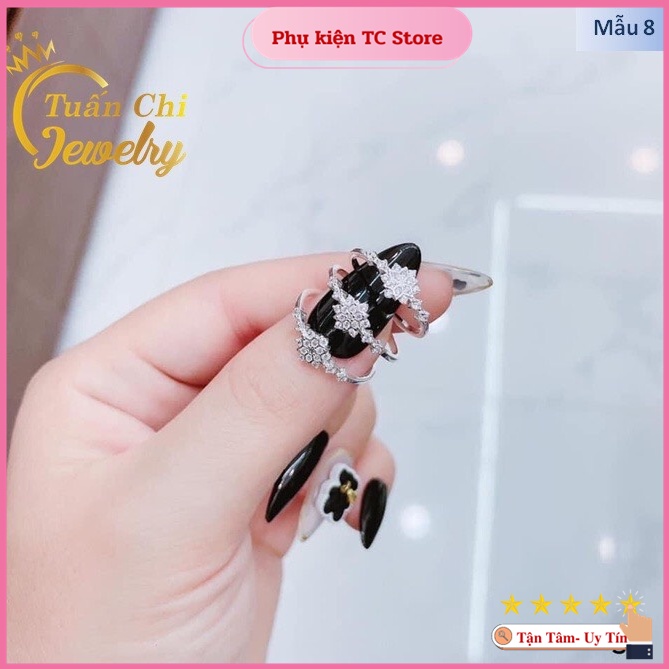 Nhẫn Nữ 𝑻𝑨̣̆𝑵𝑮 𝑯𝑶̣̂𝑷Các Mẫu Nhẫn Bạc Nữ Dáng Nhỏ Xinh Xắn Kèm Hộp Nơ Đẹp, Bảo Hành