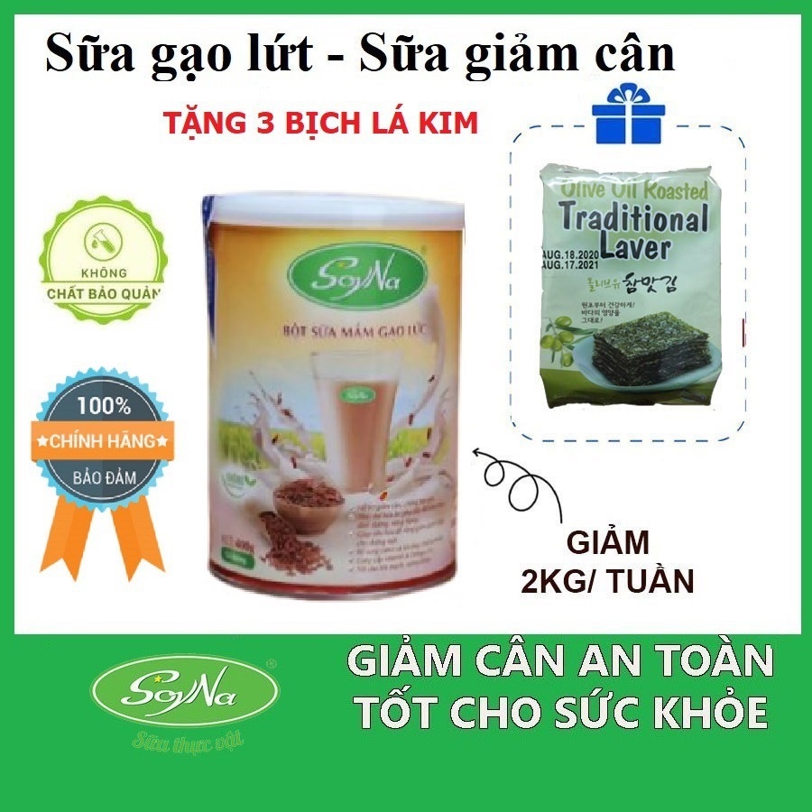 Bột sữa giảm cân , sữa mầm gạo lứt SoyNa - Sữa ăn kiêng - 400g