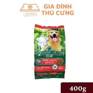 Hạt Classic Pets 400g - Chó lớn - Vị Thịt Bò - Gia Đình Thú Cưng