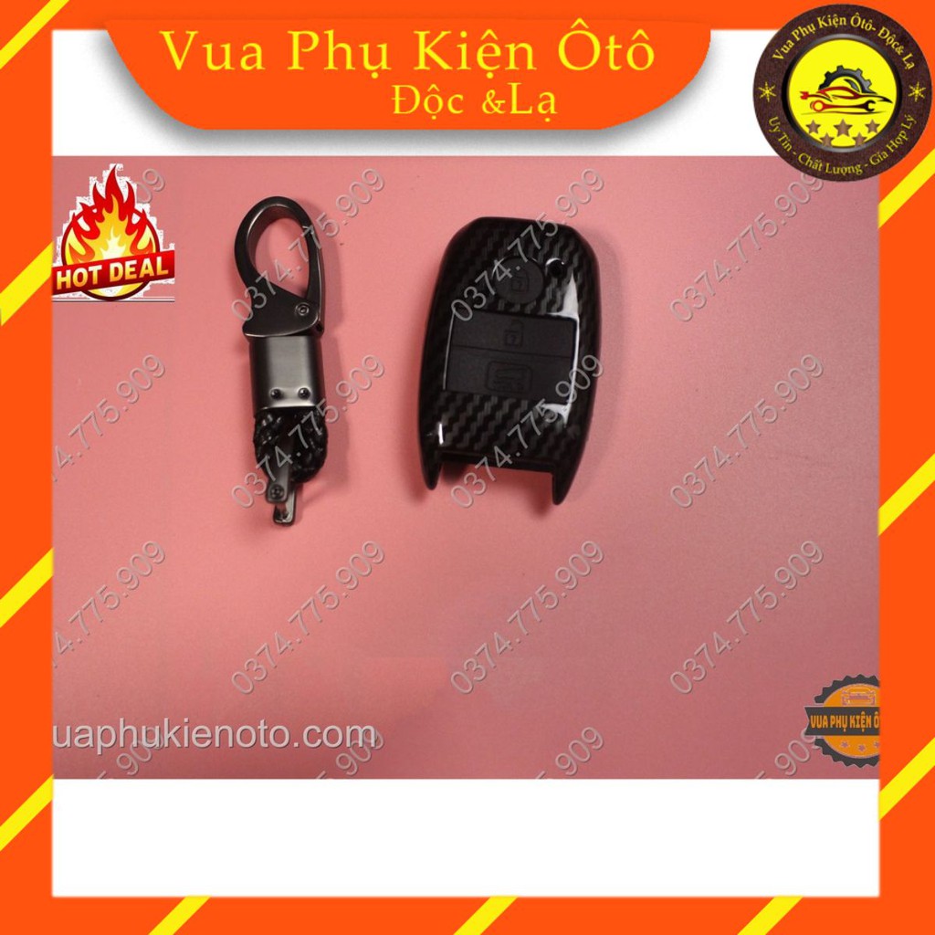 Ốp chìa khóa Kia Cerato 2016-2018, K3, Sorento bọc chìa khóa vân carbon cho xe ô tô M5