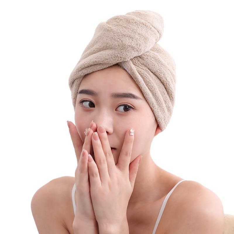 Khăn gội đầu, quấn tóc cao cấp cho nữ mềm mịn thấm hút tốt