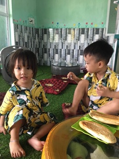 Bộ hoa quả em bé.