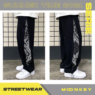 Quần Dài Ống Rộng Dáng Thể Thao Họa Tiết Bandana Streetwear SUMMER TIME 2021