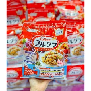Ngũ cốc Calbee nhật bản 600g - Bịch Đỏ