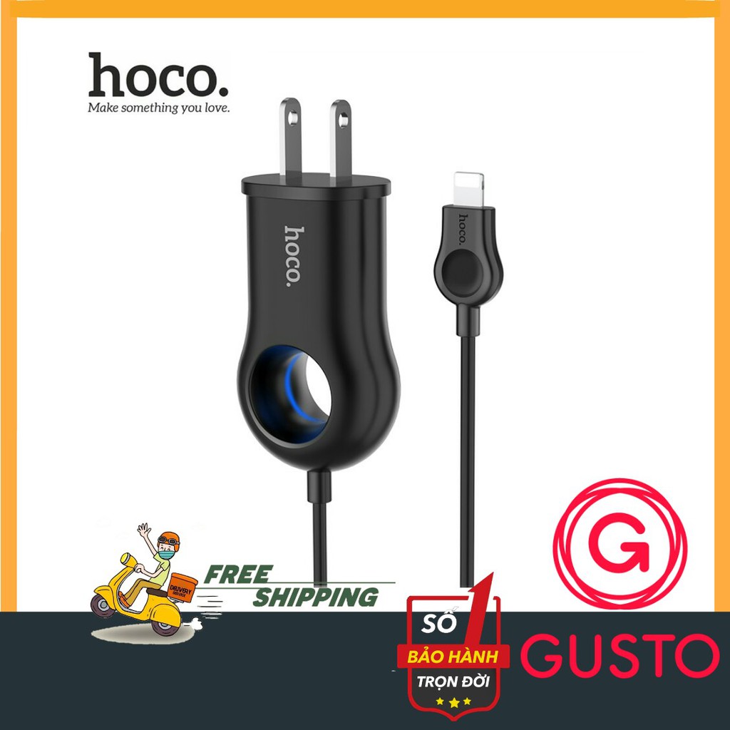 [CHÍNH HÃNG] Bộ Củ Cáp Sạc Nhanh Hoco C44 Cho Iphone/Android Hỗ Trợ Đèn Led