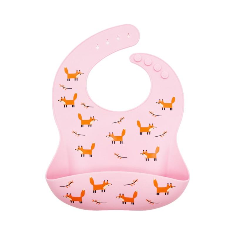 Yếm Ăn Silicone Cấp Thực Phẩm Không BPA Chống Nước Có Thể Điều Chỉnh Cho Bé Sơ Sinh
