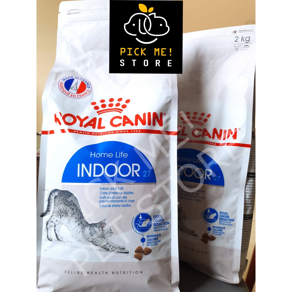 [ CHÍNH HÃNG ] Hạt Royal Canin Indoor 27 Cho Mèo Trưởng Thành Nuôi Trong Nhà 400g 2kg