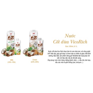 Nước cốt dừa Vico hộp 330ml