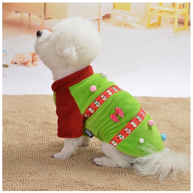 BST NOEL ÁO NỈ LÔNG MỎNG CHO THÚ CƯNG MẪU CÂY THÔNG NOEL