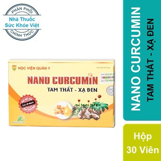 Chính Hãng : Chia sẻ: Nano Curcumin Tam Thất Xạ Đen Học viện Quân Y ( Hộp 30 Viên )