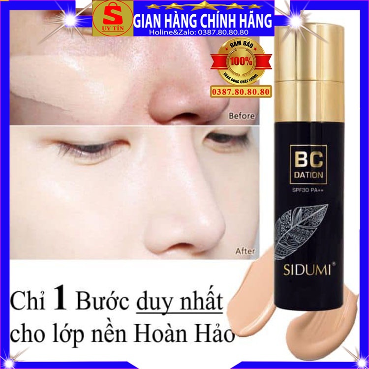Kem nền trang điểm kiềm dầu che khuyết điểm loại tốt BCD Sidumi hàn quốc chính hãng cho da dầu mụn khô BB cream phấn phủ