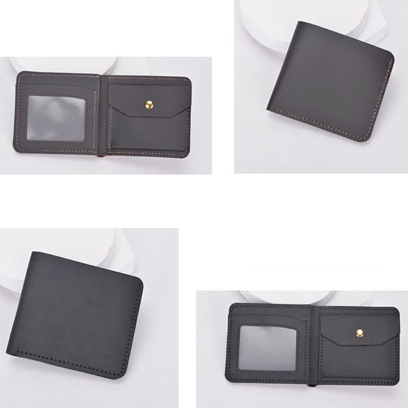 Ví Da Nhỏ Đựng Tiền Xu Thủ Công Phong Cách Retro Cho Nam