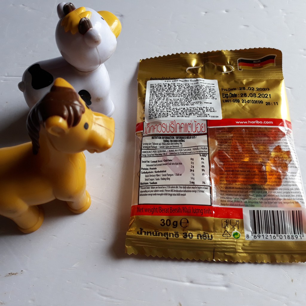 Kẹo dẻo tuổi thơ Haribo Goldbears bịch 30g