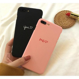 Ốp IPHONE 6/6s/6 Plus/6s Plus/7/7s Plus/8/8 Plus/X YOU AND ME phong cách Hàn Quốc