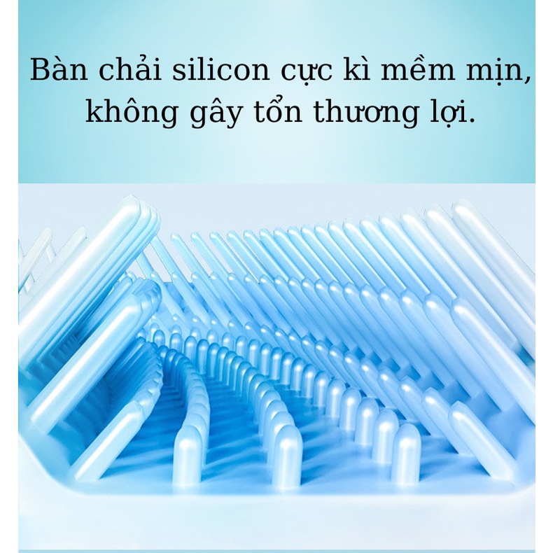 Bàn Chải Chữ U, Bàn Chải Đánh Răng Silicon Cho Bé Từ 2 Đến 6 Tuổi, Siêu Mềm Mại Momkid