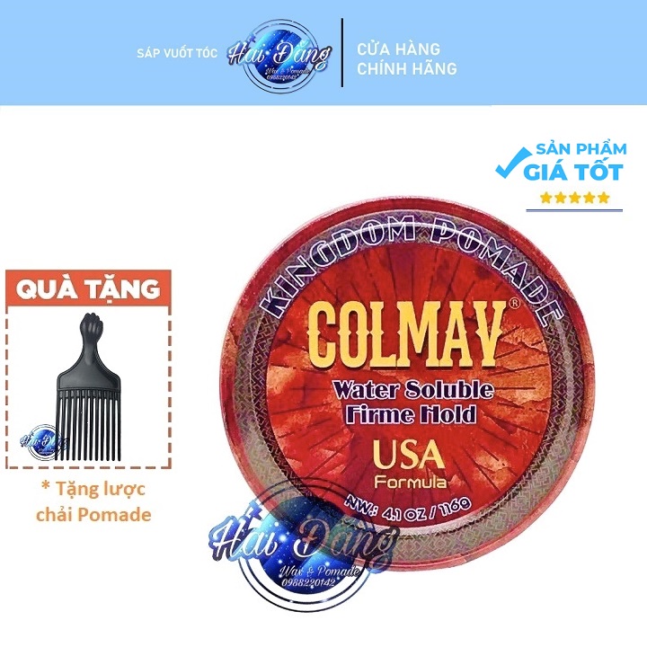 [CHÍNH HÃNG 100%] Sáp Vuốt Tóc Colmav Pomade Gốc Nước