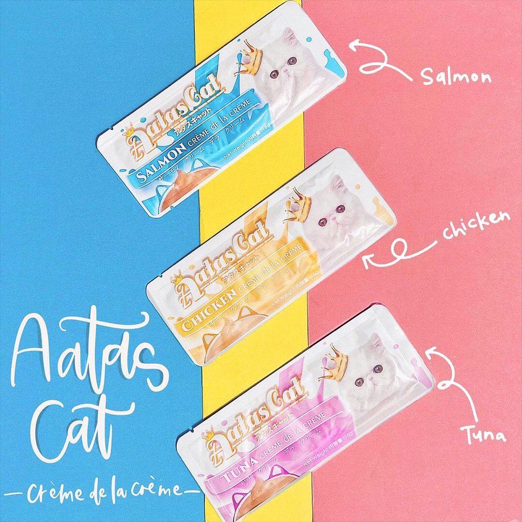 [Gói 16g] Sốt Kem Thưởng AATAS CAT Cho Mèo Nhiều Hương Vị Bổ Dưỡng