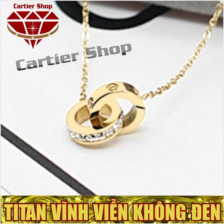 Dây Chuyền Titan 2 Nhẫn Cartier | Dây Chuyền Catier Titan Cao Cấp