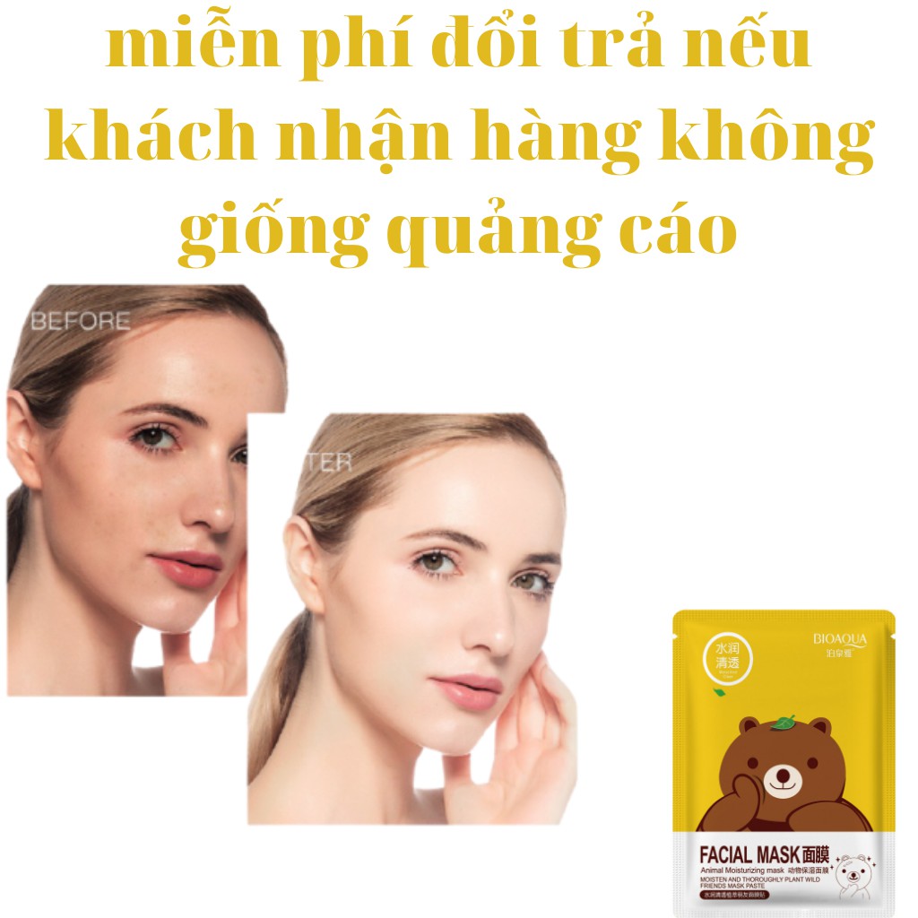 Mặt nạ giấy dưỡng da cấp ẩm nước sáng da dầu mụn mask BIOAQUA nội địa Trung